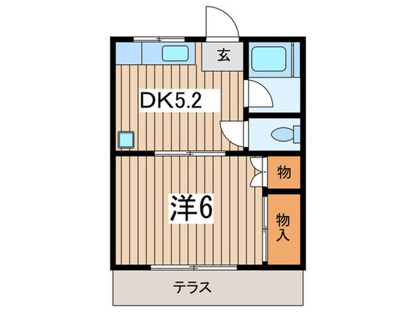 的場アパートつきみ野の物件間取画像